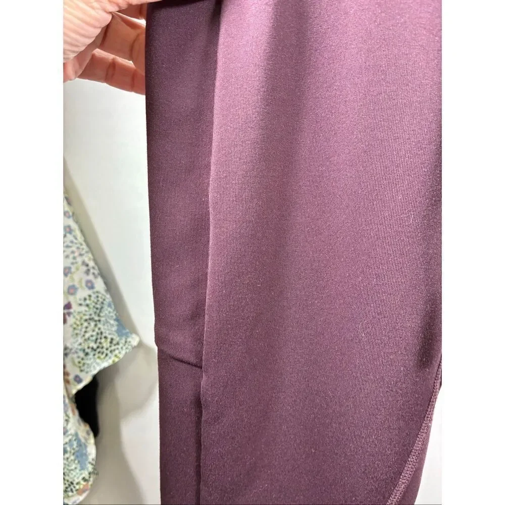 ALO Yoga Checkpoint Drawstring Leggings in Dark Mauve Size S